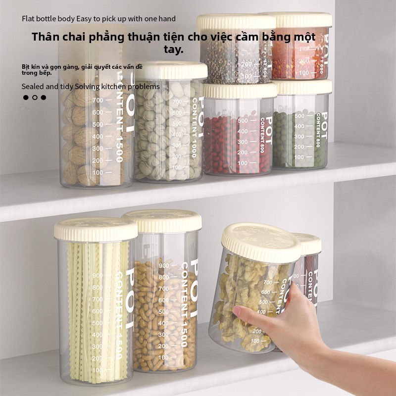 Dung Tích Lớn Thực Phẩm Khô Kín Bể Bảo Quản Chống Ẩm Tươi Giữ Nhà Bếp Bảo Quản Neat (Có Nhiều Kích Cỡ)