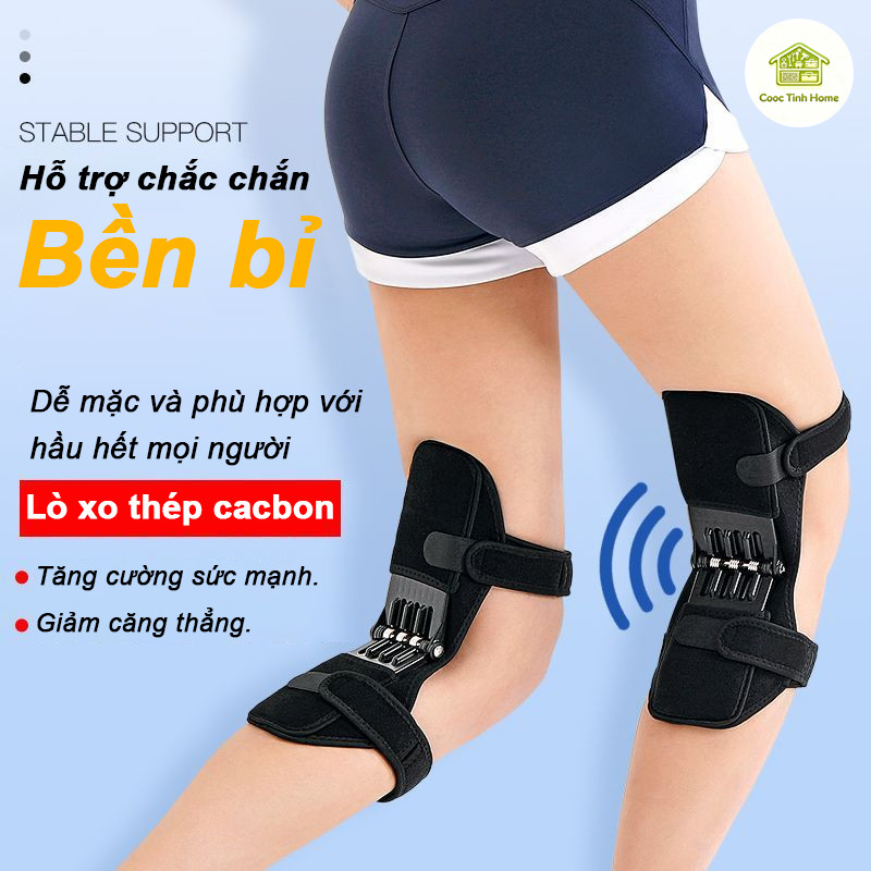 Đai Trợ Lực Khớp Gối Giảm Áp & Bảo Vệ Đầu Gối, Chống Trơn Trượt, Thoáng Khí, Dễ Điều Chỉnh Hỗ Trợ Vận Động