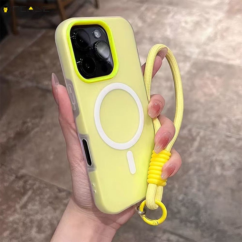 Dành Cho Redmi Note 12 Pro Plus 11 Pro Plus SE 10 Pro Max 10S 9 Pro Max 9S 9T 4G 5G Ốp Điện Thoại 2 Trong 1 Từ Tính Có Dây Đeo Nhiều Màu Kẹo Màu Mờ Vỏ Ốp Lưng