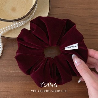 Dây buộc tóc nữ màu nhung cao cấp retro phù hợp thu đông