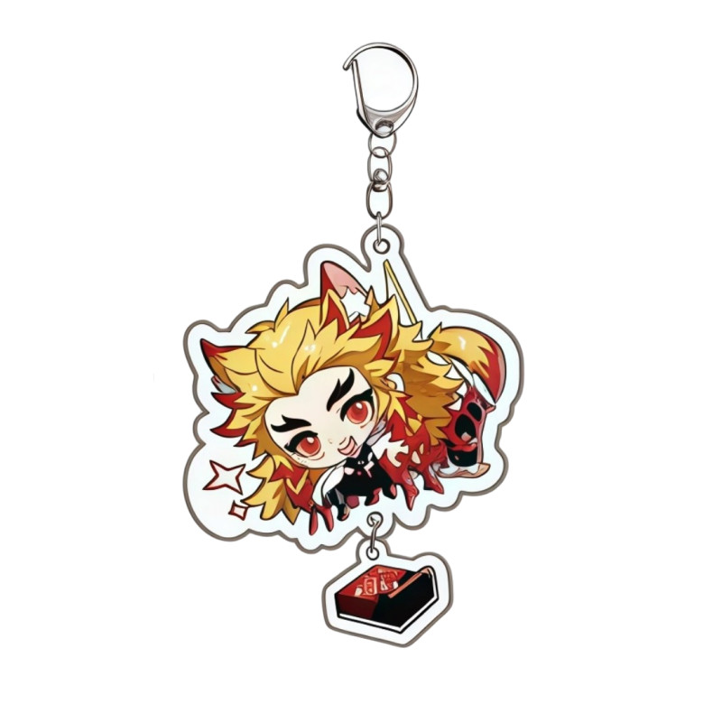 Demon Slayer Acrylic Key Chain Kamado Tanjirou Nezuko Hashibira Inosuke Agatsuma Zenitsu Anime Peripheral Decoration Pen