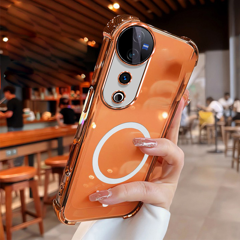 Ốp Lưng Cho VIVO V50 V40 LITE V40 PRO 5G V60 V40 V50 PRO 5G Vỏ Điện Thoại Vỏ Mềm Silicon Chống Sốc Thiết Kế Mới Thẩm Mỹ Rõ Ràng Với Từ Tính Không Dây SJBSWX11
