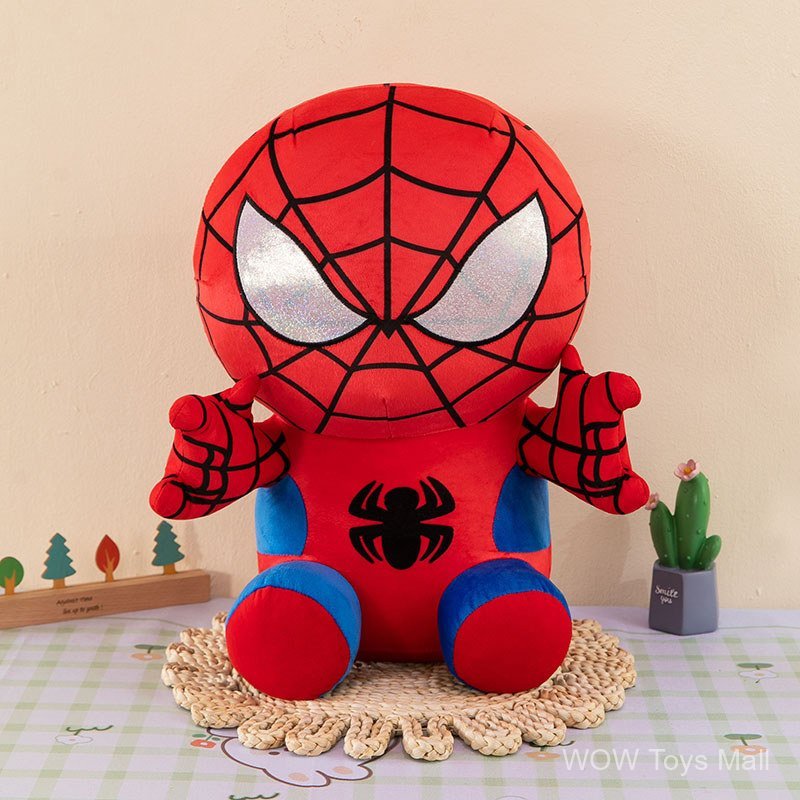 Hàng sẵn có Dark Spiderman Búp bê Anh hùng Đồ chơi sang trọng Gối ngủ Ragdoll Quà tặng sinh nhật cho trẻ em