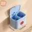 TATER Cotton Qtip Hộp Đựng Có Nắp, Hộp Đựng Phòng Tắm Sắp Xếp Lưu Trữ Nhà Cửa, Vanity Organizer VN