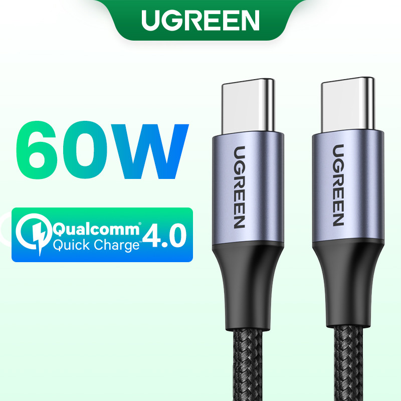 UGREEN Type-C 60W Cáp Sạc USB C Sang USB C Cho iPhone 17 16 15 Samsung Xiaomi