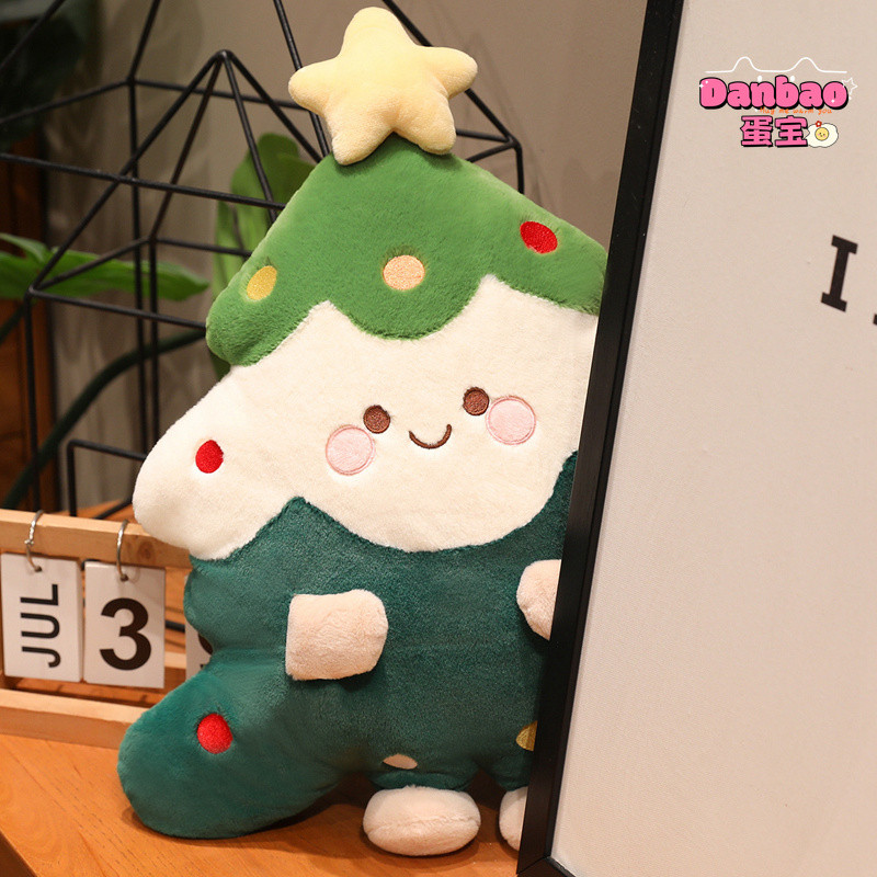 ((DANBAO) Cây thông Noel vui vẻ Đồ chơi sang trọng cho bé Búp bê cây thông Noel dễ thương Đồ trang trí Giáng sinh Chất liệu mềm Quà tặng cho bạn bè Quà tặng Giáng sinh Đồ chơi DANBAO
