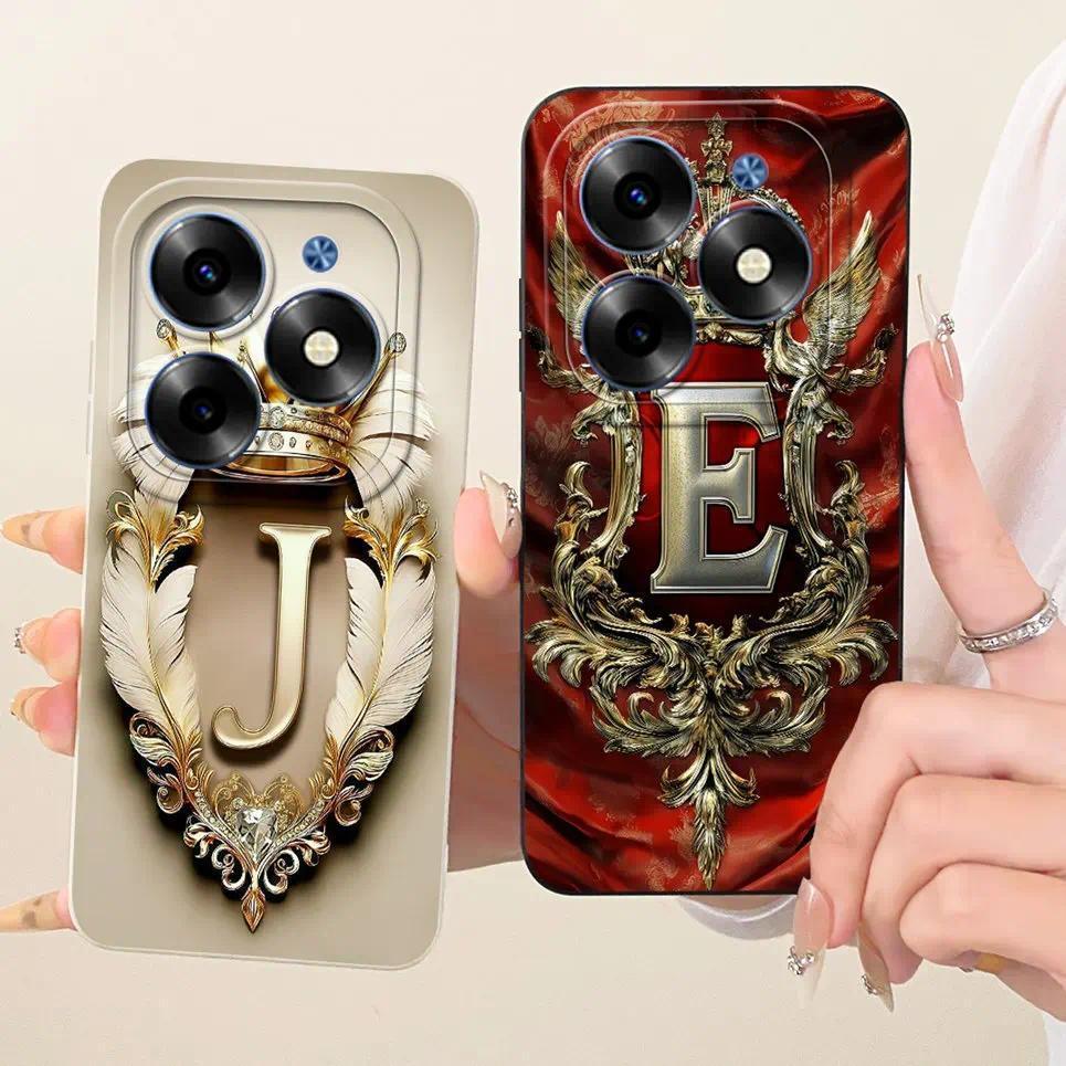 Dành Cho Tecno Spark 20C Spark20 KJ5 BG7 Vỏ Cho Spark GO 2024 BG7 Vỏ Điện Thoại Chữ Tranh Mềm Lỏng Ốp Lưng Silicon