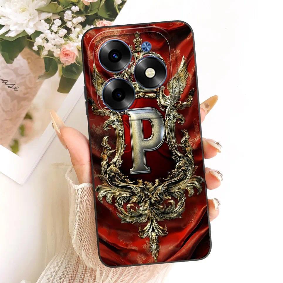 Dành Cho Tecno Spark 20C Spark20 KJ5 BG7 Vỏ Cho Spark GO 2024 BG7 Vỏ Điện Thoại Chữ Tranh Mềm Lỏng Ốp Lưng Silicon