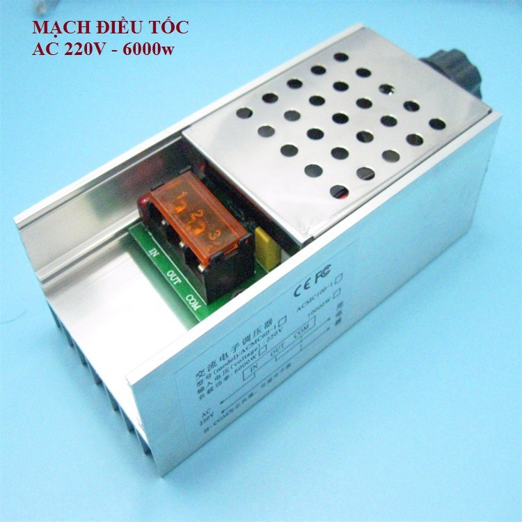 Mô-đun điều tốc động cơ AC 6000W - Đi kèm chiết áp, điều chỉnh tốc độ mượt mà