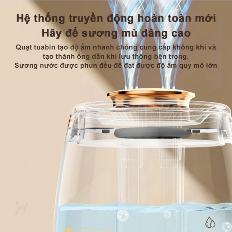 Máy tạo ẩm phun kép Máy tạo ẩm không đạt hiệu suất lớn phun sương tạo ẩm tạo Hiển thị độ ẩm LED