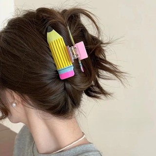 Kẹp Tóc Bút Chì Dễ Thương Cá Tính Vui Nhộn Sau Đầu Tóc Kẹp Cá Mập Kẹp Tóc