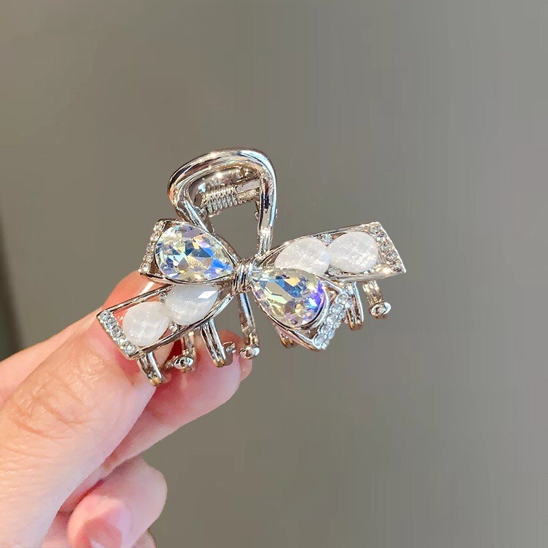 Mauropoli Phiên Bản Hàn Quốc - Nơ Tóc Tinh Tế Với Kim Cương Giả Cao Cấp Và Opal