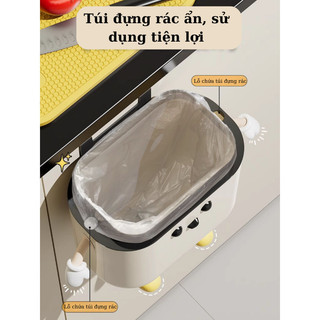 Thùng Rác Dễ Thương Cho Phòng Tắm – Nhựa PP Cao Cấp, Dán Tường Tiện Dụng Buna.