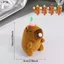 Móc khóa OLVIDO Capybara, Móc khóa sang trọng màu nâu Polyester, Đồ chơi mặt dây chuyền PP bông ép để tạo bong bóng Capybara hình Capybara bong bóng móc khóa cho bé gái