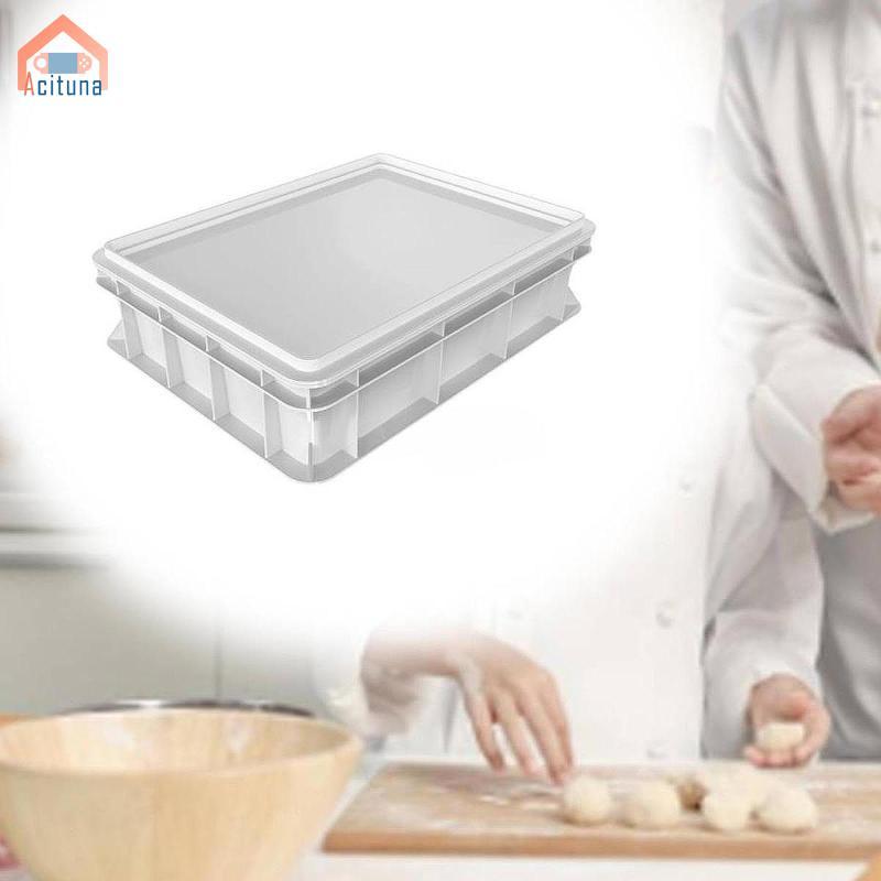 Hộp chống Pizza Khay có thể xếp chồng lên nhau Phụ kiện làm bánh có nắp Dụng cụ làm bánh ngọt Khay đựng bánh mì Chất liệu PP bền Thích hợp cho gia đình Quà tặng nhà bếp Quà tặng