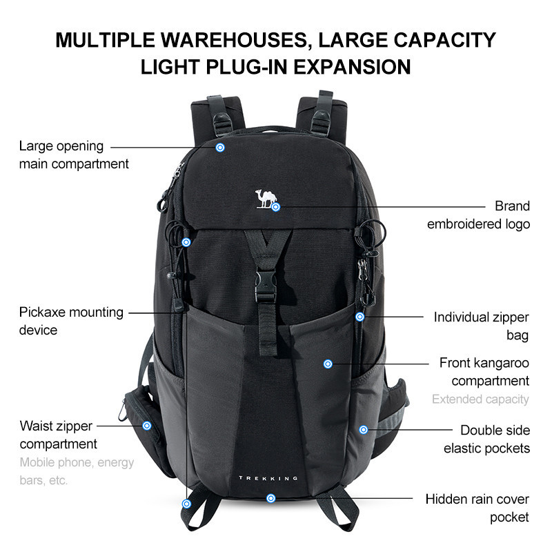 Ba lô đi bộ đường dài chuyên nghiệp công suất lớn CAMEL CROWN 20L – Gói Daypack du lịch đi bộ nhẹ
