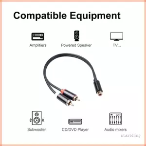 Cáp RCA Star 2 Nam Đến RCA Nữ Cáp Mạ Vàng Cho Laptop Bộ Khuếch Đại TV