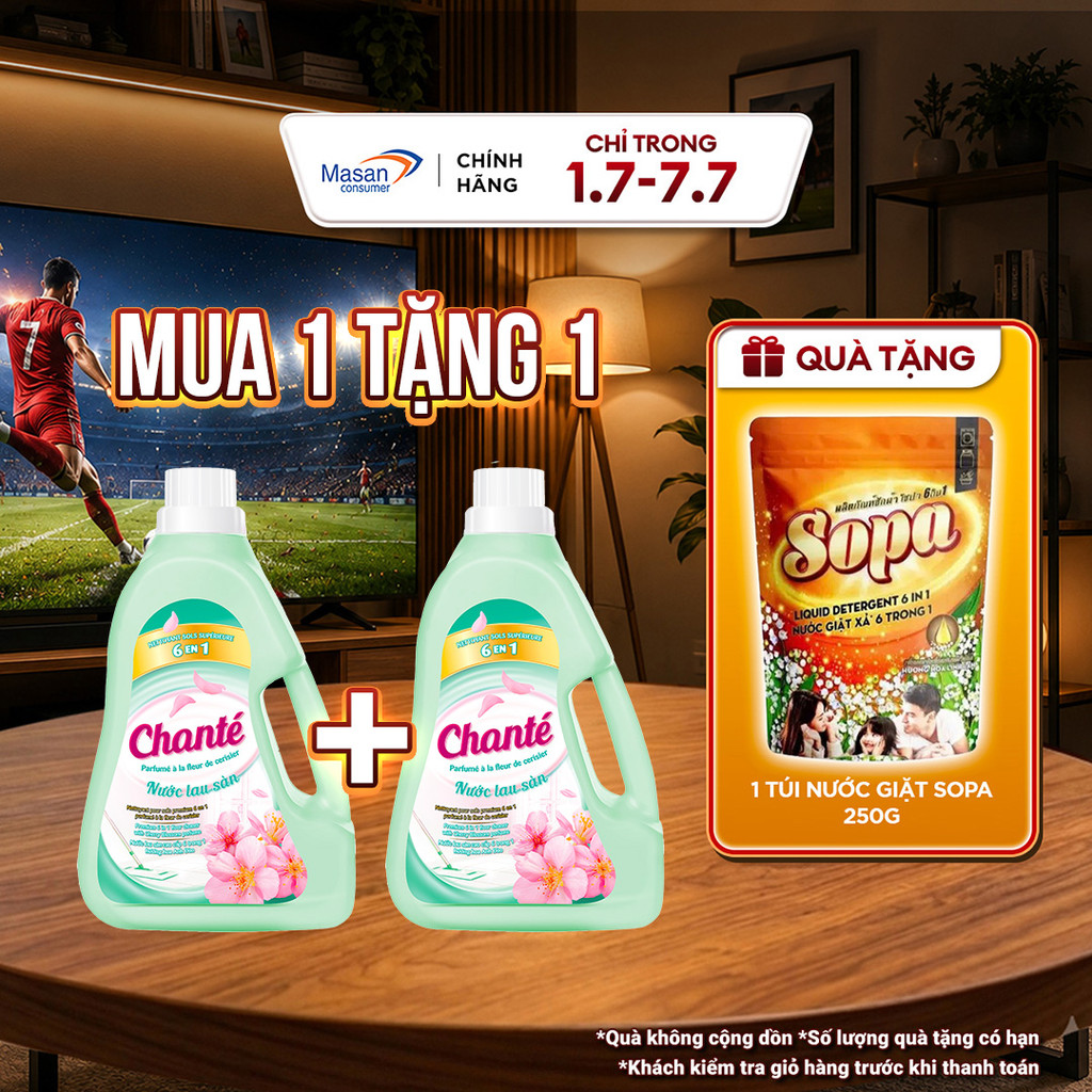 [Chọn loại] Combo 2 Nước lau sàn Chanté chai 3.2kg