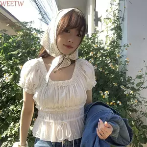WEETW Polka Dot Headband, Khăn quàng cổ ngọt ngào tươi mát, Dây buộc tóc hình tam giác mỏng Hàn Quốc Kỳ nghỉ