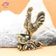 HFTOY Luy Và Fortune Rooster Trang trí Big Co Các bức tượng nhỏ bằng đồng nguyên chất Các bức tượng nhỏ học tập Trang trí máy tính để bàn Trang trí nội thất ~