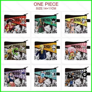 HT3 One Piece Luffy Trẻ Em Hoạt Hình Anime Ví Đựng Tiền Xu Ví Đựng Thẻ ID Tín Dụng Túi Tai Nghe Túi Bé Trai Ví