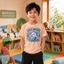 Áo thun bé trai năng động họa tiết tai nghe Mềm mại bé trai nhỏ