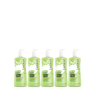 Bộ 5 Chai Sữa Tắm Gội Trẻ Em Lactacyd Baby Extra Milky Làm Sạch Dịu Nhẹ và Dưỡng Ẩm Vượt Trội Size Jumbo 800ml Cho Bé