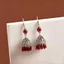 Retro Phong Cách Dân Tộc Tua Rua Pha Lê Bông Tai Niche Cao Cấp Giọt Nước Bông Tai Bohemian Chấm Kim Cương Phụ Kiện Bông Tai