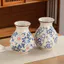 Bình Sứ Xanh Trắng Cao Cấp Thủ Công Vintage Phong Cách Trung Hoa Gốm Trang Trí Cho Phòng Khách Phòng Ngủ Lối Vào Hoa Sắp Xếp Trang Trí Nhà Cửa