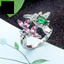 Một thế giới| Thanh Lịch Cubic Zirconia Hoa Chim Mở Nhẫn Nữ Tiệc Cưới Trang Sức