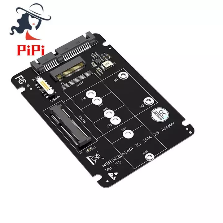 M.2 NGFF MSATA SSD sang SATA 3.0 2.5 inch Bộ chuyển đổi M2 SATA SSD MSATA SSD Bộ chuyển đổi Riser Card cho PC Laptop Thêm vào thẻ