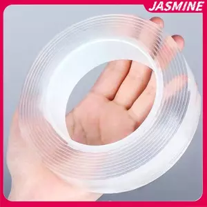 JASMINE 1 / 2 / 3 / 5M Băng Nano Hai Mặt Băng Keo Trong Suốt Có Thể Tái Sử Dụng Băng Keo Chống Thấm Nước Có Thể Làm Sạch Nhà Bếp Đồ Dùng Phòng Tắm Băng JASMINE