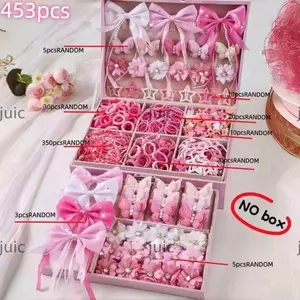 JUIC 546 Chiếc Bộ Phụ Kiện Tóc, Không Làm Tổn Thương Tóc Nhiều Màu Sắc Bé Gái Tóc, Frangipani Đàn Hồi Cao Trẻ Em Phụ Kiện Tóc Bé Gái Trẻ Em
