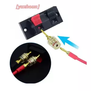 2 / 4 Cái 4MM Chuối Nữ Đến 2MM Pin Kết Nối Bộ Chuyển Đổi Cáp HIFI Cắm Dây Đồng Bện Soet
