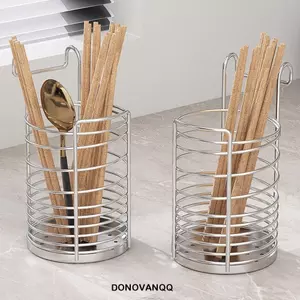 Giá đỡ dao kéo treo DONOVANQQ, Lồng đũa tiết kiệm không gian bằng thép không gỉ, Chống gỉ bền với lỗ thoát nước Giá phơi Đũa tại nhà