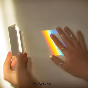DONOVANQQ Lăng kính hình tam giác, Kích thước chiều dài Lăng kính quang học bảy màu, Lăng kính màu gương khúc xạ K9 Cầu vồng Prisma Giảng dạy vật lý