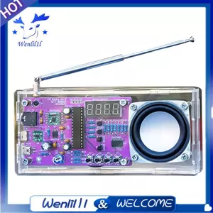 DIY Đài FM Bộ Điện Tử Kỹ Thuật Số Ống Hiển Thị Đài Phát Thanh Chip Đơn Máy Tính Học Tập Phần 87.5 MHz-108MHZ