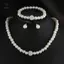 4 Cái / bộ Vintage Ngọc Trai Đơn Giản Nelace Bông Tai Bộ Trang Sức Dành Cho Nữ Cô Dâu Pha Lê Thanh Lịch Choker Tiệc Phụ Kiện Đám Cưới [Mina]