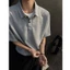 Mùa Hè 2026 Quần Áo Nam Đơn Giản Ánh Sáng Trưởng Thành Phong Cách Ngắn Tay Giả Hai Mảnh Áo polo Áo Waffle Ve Áo Top CLXG