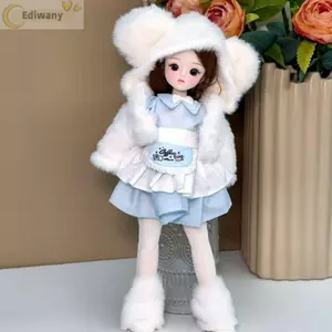 Bộ trang phục búp bê EDIWANY 1 / 6 BJD, Quần áo búp bê 30cm phong cách mùa thu đông xinh xắn, Áo len thời trang dễ thương Áo khoác búp bê thông thường Quà tặng đồ chơi bé gái
