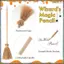 18Pc Phù Thủy Chổi Bút Chì Và vạc Cho Halloween Chổi Dính Bi Halloween Đảng Ủng Hộ Phù Thủy Chổi Chống Đỡ Viết Dễ Sử Dụng