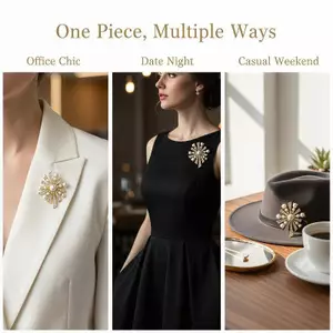 HFSHY Kim Cương Tinh Tế Trâm Cài Cho Nữ Bé Gái Tiệc Cưới Chân Đa Năng Sáng Bóng Xòa Quần Áo Phụ Kiện Quà Tặng VN