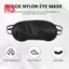 Mặt nạ ngủ Mặt nạ mắt Bịt mắt Du lịch Nylon đen 18,5x9cm Thời trang