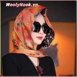 Mũ trùm đầu WOOLYNOOK, Khăn xếp nữ chống nắng mềm mại, Mũ Baotou thoáng khí thời trang Xuân Hè