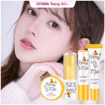 🔥🔥🔥Bộ Dưỡng Môi Mật Ong UHC Honey & Milk Lip Balm / Lip Scrub / Lip Oil / Lip Sleeping Pack
