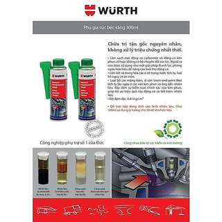 Phụ Gia Đổ Bình Xăng WURTH - Làm sạch kim phun và buồng đốt