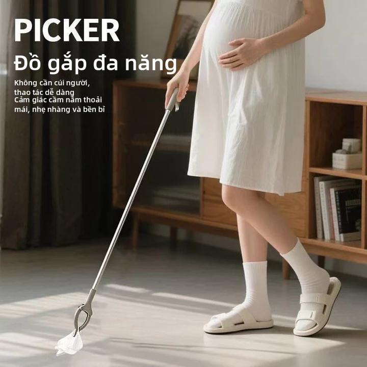 Phụ Nữ Mang Thai Kẹp Vệ Sinh Kìm Vệ Sinh Hộ Gia Đình Công Nhân Mở Rộng Rác Dụng Cụ Tiện Dụng Picker Picker Tay Cầm Dài Phụ Nữ Mang Thai Không Uốn Cong Overturn PiExtension Rod + Chống Trượt Chuck Pick