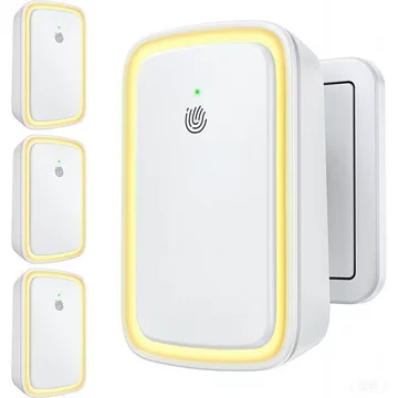 PlugInAirIonizer4Pack Máy lọc không khí Ion âm Máy lọc không khí im lặng Thích hợp cho phòng ngủ gia đình Văn phòng Máy lọc không khí Mini di động Loại bỏ mùi hôi, bụi, H4J7 DUNL