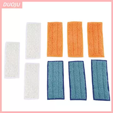 DUOJU 9 Miếng lau nhà thay thế, Miếng đệm lau nhà sử dụng kép khô để lau nhà Vải lau nhà có thể giặt được, Cây lau nhà dạng sợi nhỏ tiện lợi Miếng lau nhà chân không Robot tương thích Làm sạch sàn nhà