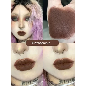 son bóng black rouge son black rouge Phong Cách Anh Chocolate Nâu Môi Glaze Tính Khí Miệng Nâu Màu Đậm Cà Phê Đen Mờ Nhung Tối Gothic Độc Đáo cos